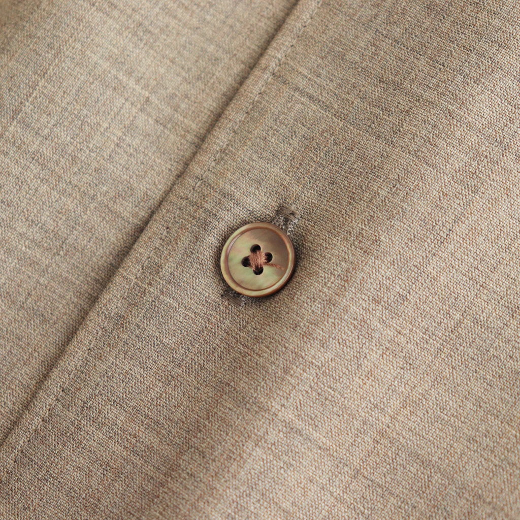 SUPER FINE TROPICAL WOOL SHIRT #TOP LIGHT BROWN [A25SS01WT]