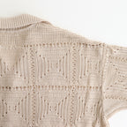 CROCHET KNIT SHIRT #IVORY [YK25SS001011S]