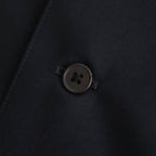 SUPER FINE TROPICAL WOOL OPEN COLLAR HALF SLEEVED SHIRT #TOP DARK NAVY [A25SS02WT]