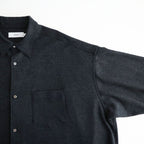 Wool Smooth Flannel Oversized Regular Collar Shirt #GRAY [GU263-50521B]