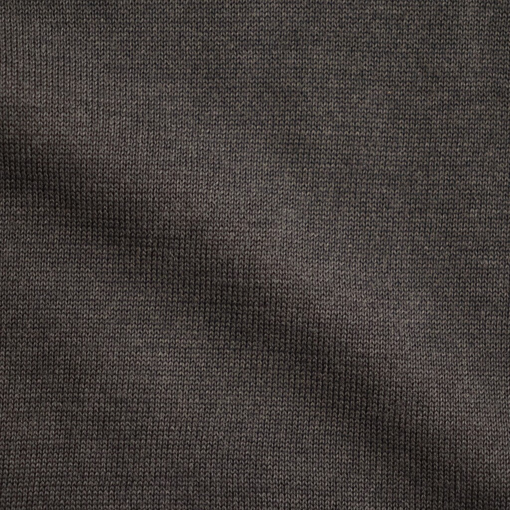 SILK SUEDE KNIT V NECK PULLOVER #BROWN [KRAGLW0312]