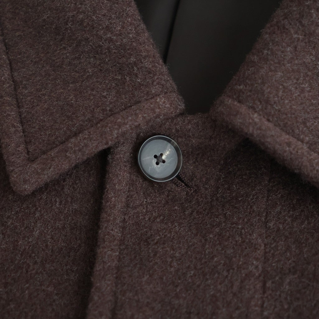 SUPER FINE WOOL MOSSER SOUTIEN COLLAR COAT #TOP BROWN [A26AC01WM]