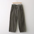 PIGMENT DYED FINX CORDUROY WIDE 5P PANTS #OLIVE BROWN [A25AP02FC]