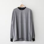 MICRO BORDER L/S TEE #WHITE × BLACK [FSC261-70168]