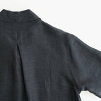 Rayon & Linen Sheer Shirt - Vintage Fabric #Black [OFH010SH32]