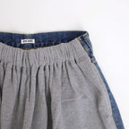 Hybride Sweat Denim Pants #BLUE USED x LT.GREY [ID-PT50]