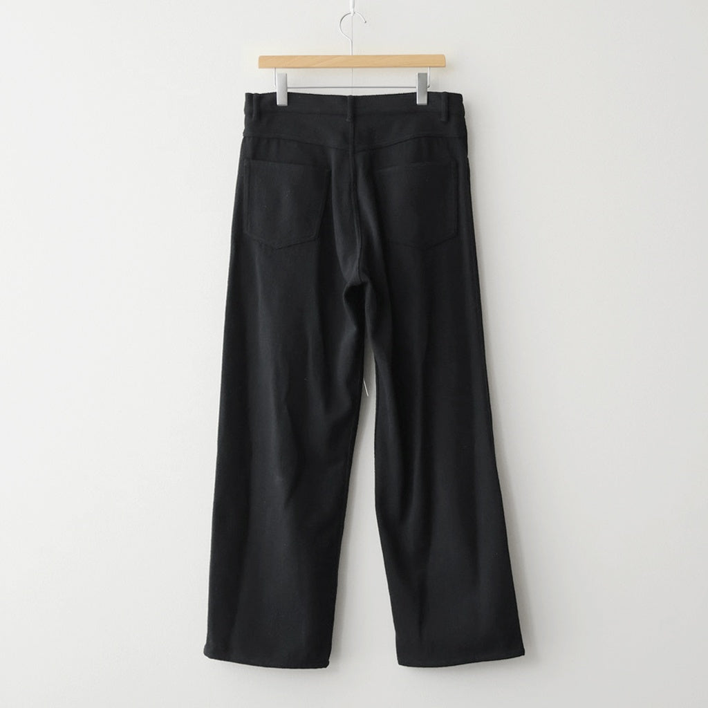 SILK NEP DENIM 5P WIDE PANTS #BLACK [A26SP01SD]
