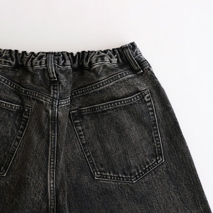 TWIST SEAM BAGGY VINTAGE DENIM JEANS #BLACK [ST.1074]