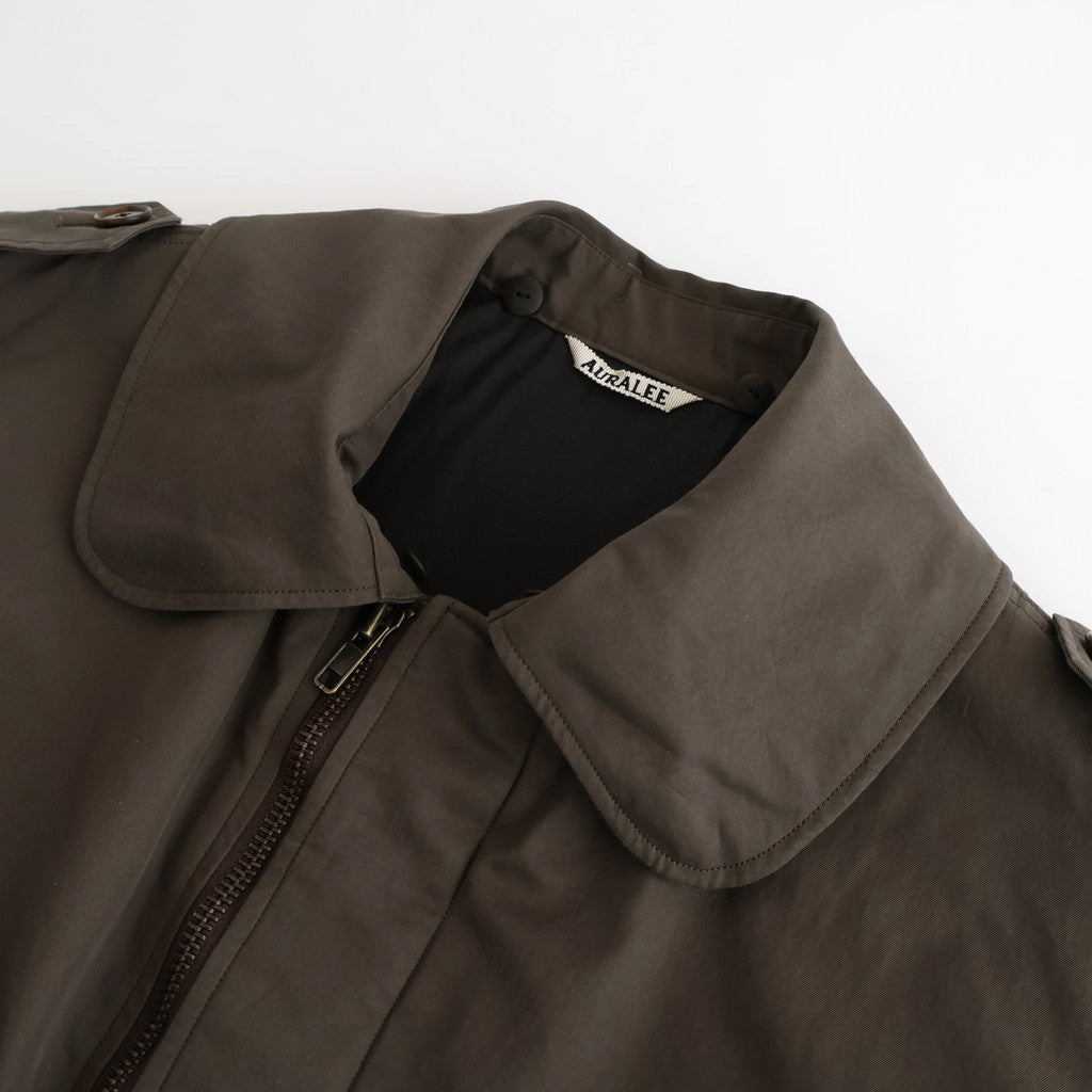 WASHED FINX COTTON GABARDINE FLIGHT BLOUSON #DEEP OLIVE [A25AB01HM]