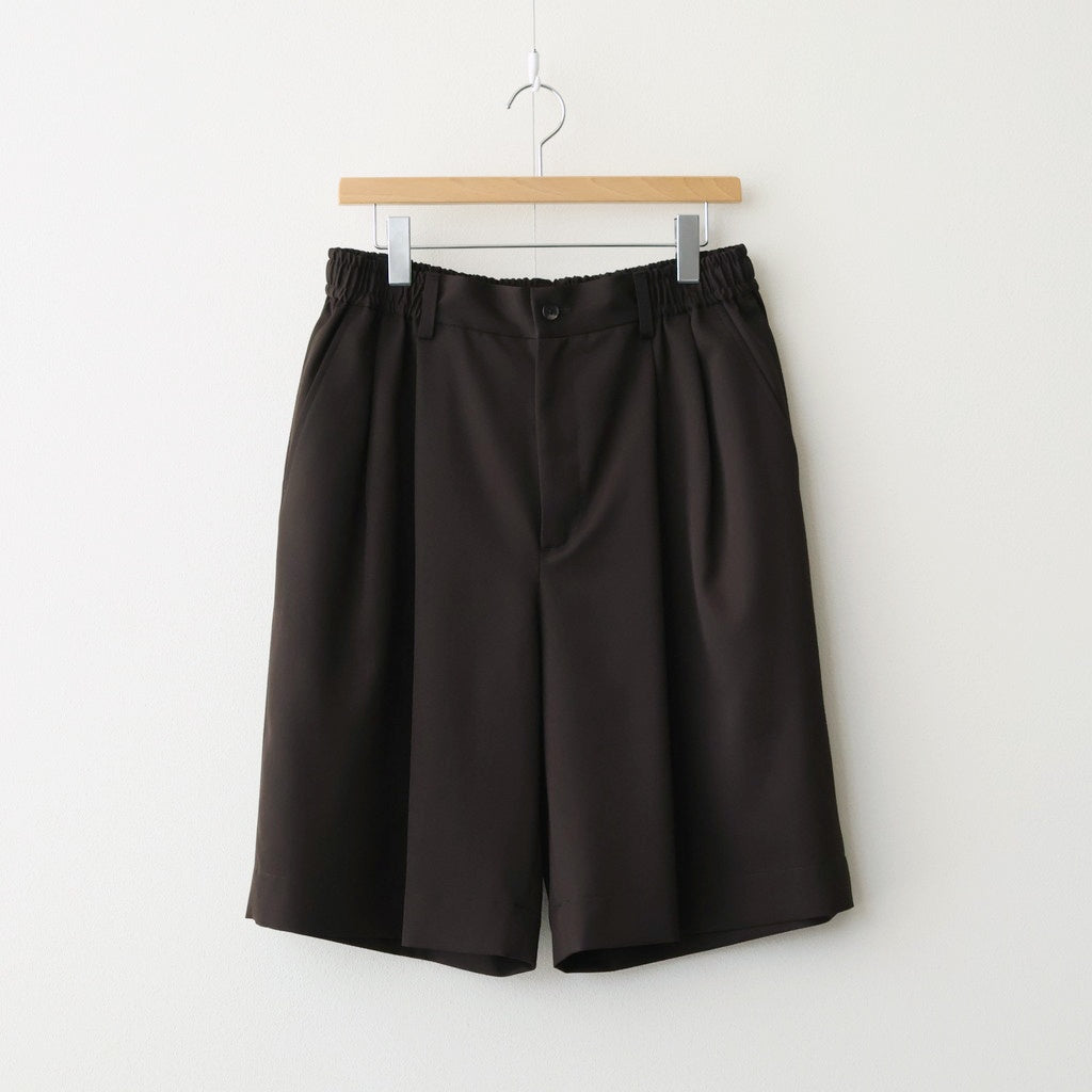 WIDE EASY SHORT TROUSERS #DARK BROWN [ST.1435]