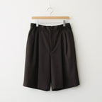 WIDE EASY SHORT TROUSERS #DARK BROWN [ST.1435]