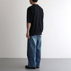 Moss Stitch Polo #Black [2501-011]