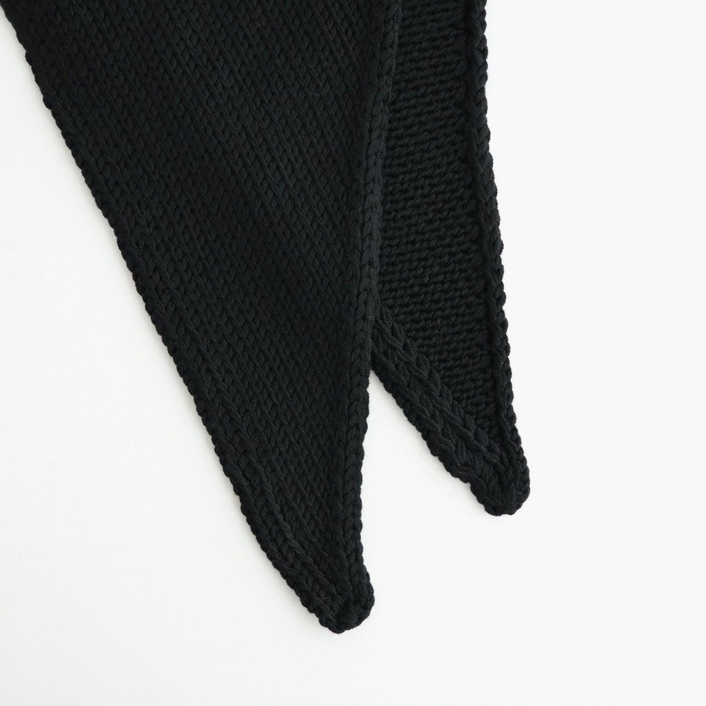 Soft Wool Triangle Stole #BLACK [GU263-90601]