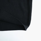 SUPER FINE WOOL RIB KNIT V-NECK P/O #TOP BLACK [A26AV03RK]