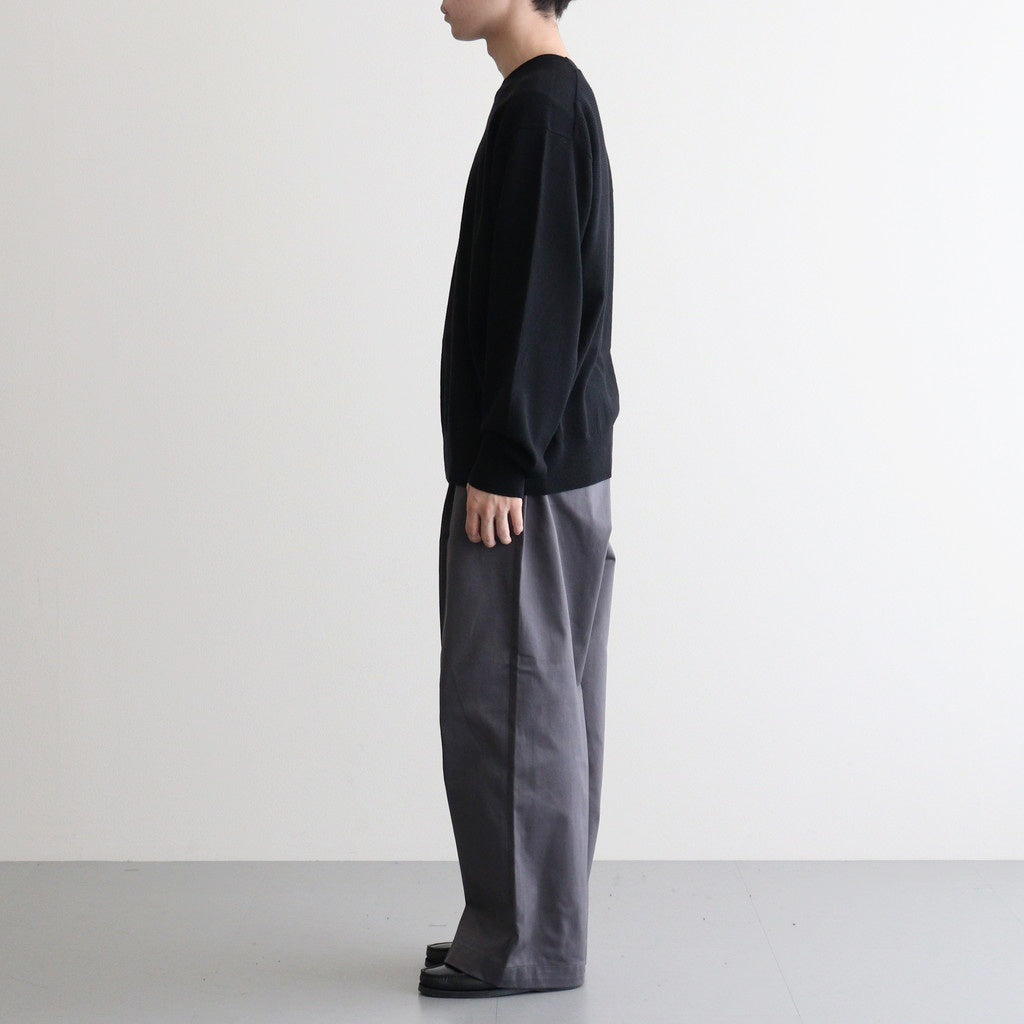 Fine Gauge Crewneck Sweater #BLACK [YK25FW01127S]