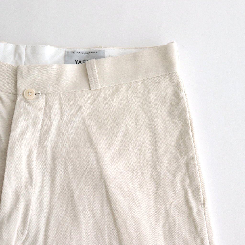 CHINO CLOTH PANTS WIDE #LIGHT BEIGE [12654]