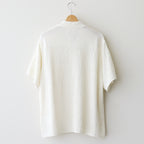 COTTON SHEER KNIT OPEN COLLAR SHIRT #OFF WHITE [YK25SS0964S]