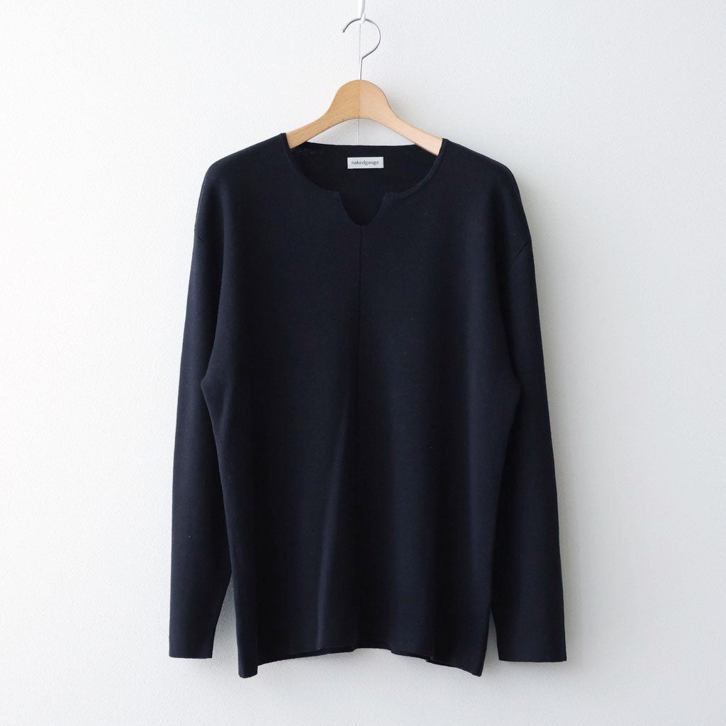 KEY-NECK PULLOVER #BLACK [N0030]