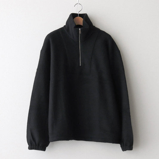 WOOL FREECE HALF ZIP PULLOVER #BLACK [YK24FW0801B]