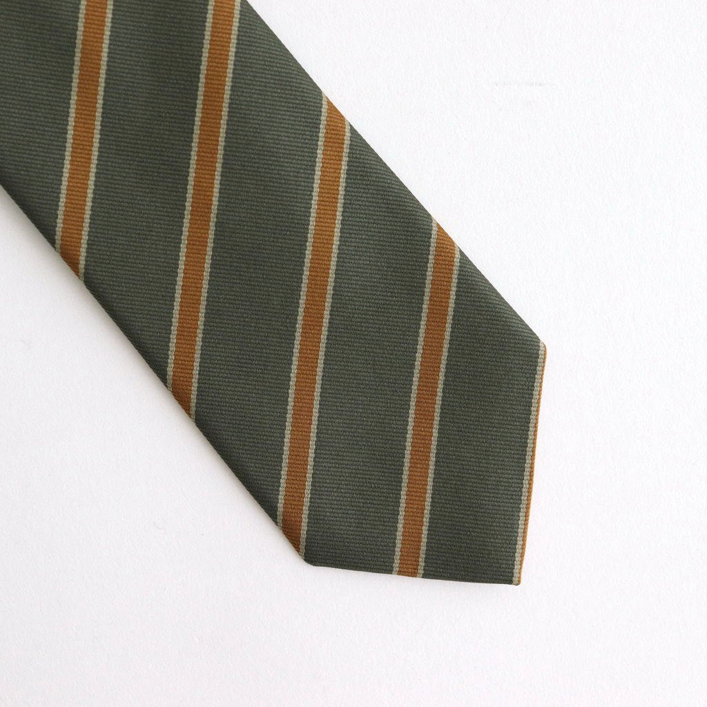 SILK STRIPE TIE #OLIVE STRIPE [A25AT01SS] – ciacura