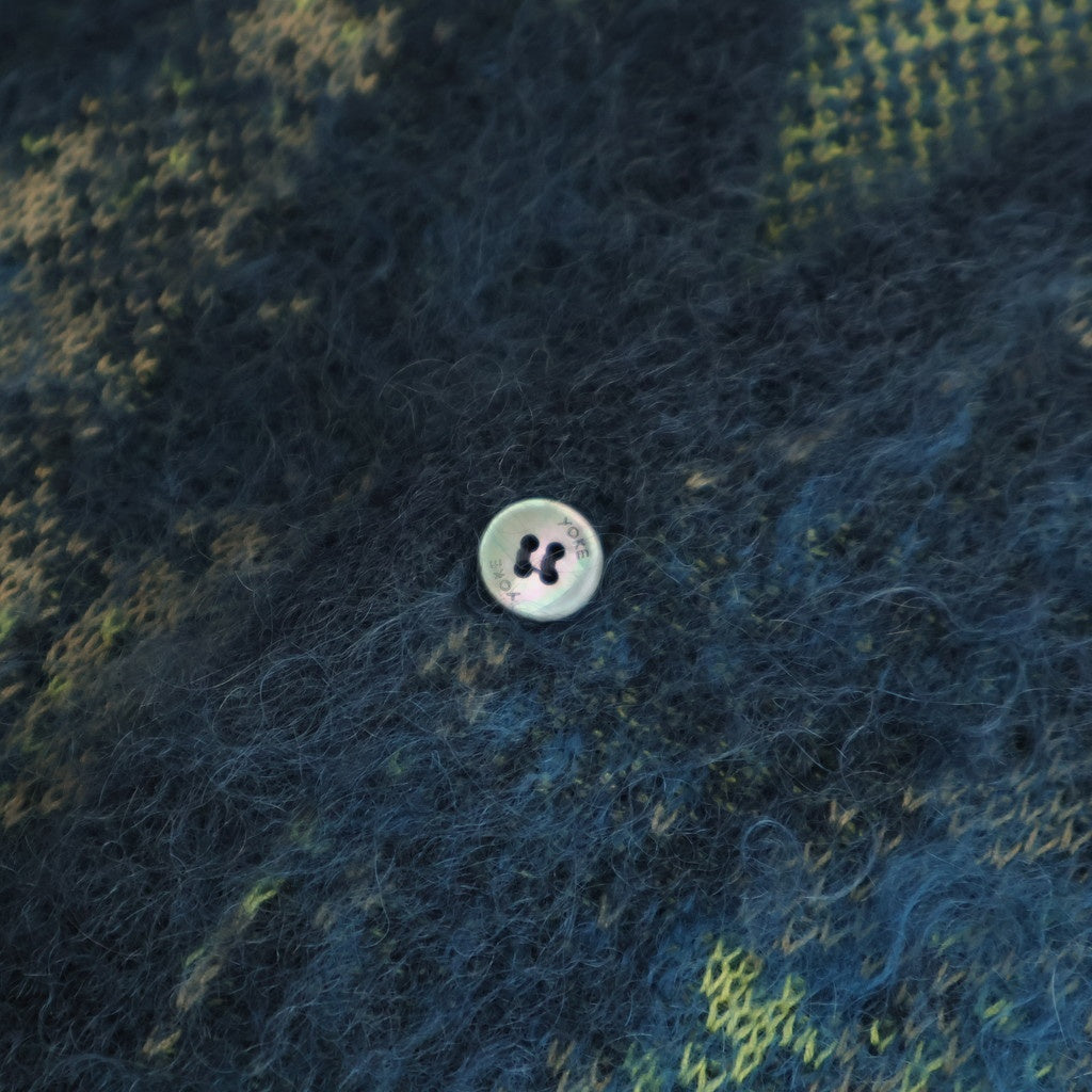 Abstract Jaquard Mohair Cardigan #GREEN [YK26SS01233S]