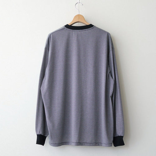 MICRO BORDER L/S TEE #WHITE × BLACK [FSC261-70168]