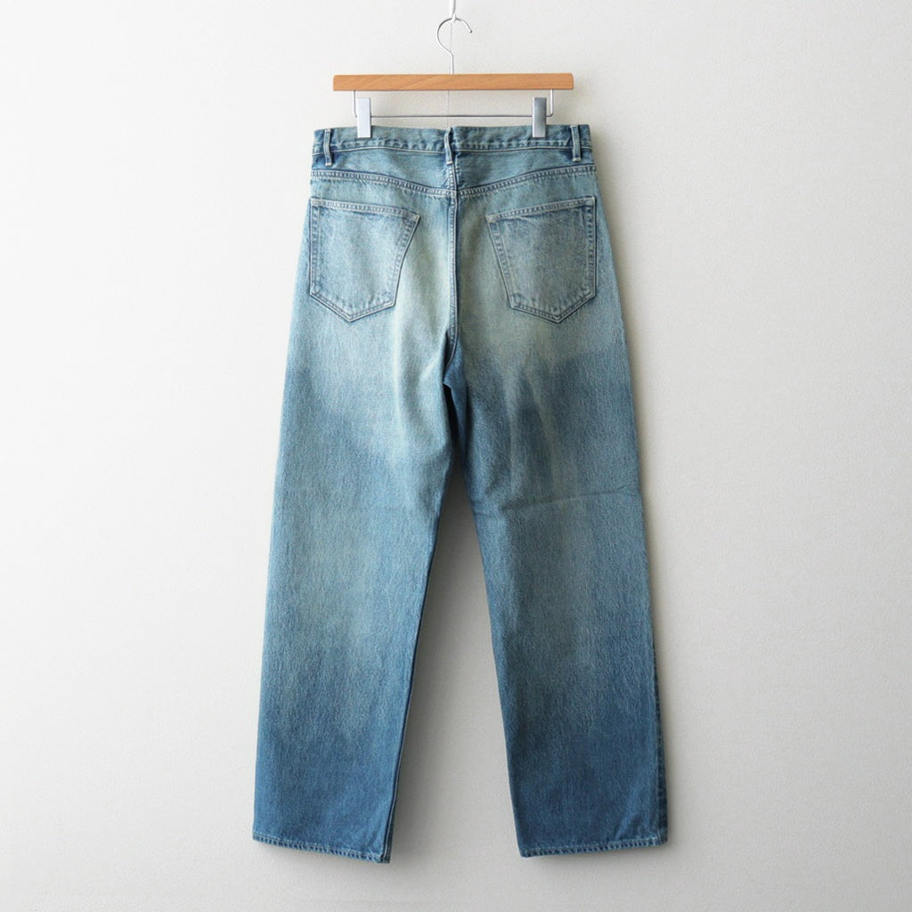 SELVEDGE FADED HEAVY DENIM WIDE PANTS #FADED INDIGO [A25AP03DH