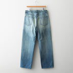SELVEDGE FADED HEAVY DENIM WIDE PANTS #FADED INDIGO [A25AP03DH]