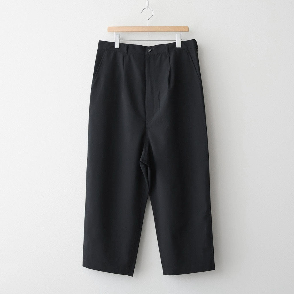 ウールポプリン トラウザーズ #BLACK [HQ-P102-051]