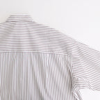 SIDOGRAS Stripe L/S Oversized Regular Collar Shirt #BROWN STRIPE [GM254-50025STB]