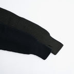BATONER ウール梳毛片畔 ブリーチ加工 セーター #BLACK [HR-N001-051]