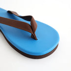 SOFT LEATHER FLIP-FLOPS #BLUE × BROWN [A26SS05QD]