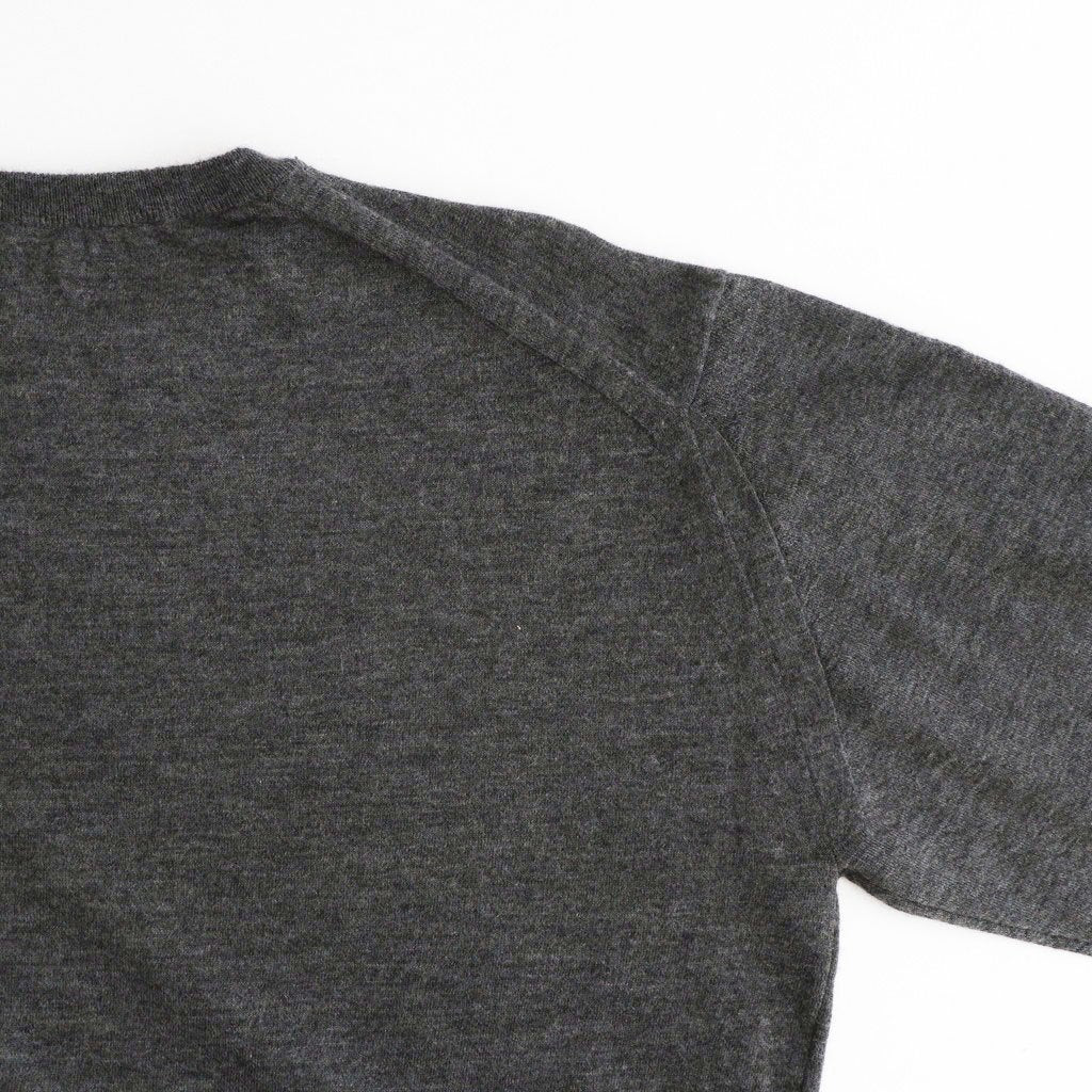 HIGH GAUGE SOFT CASHMERE KNIT P/O #CHARCOAL [A26AP01SM]