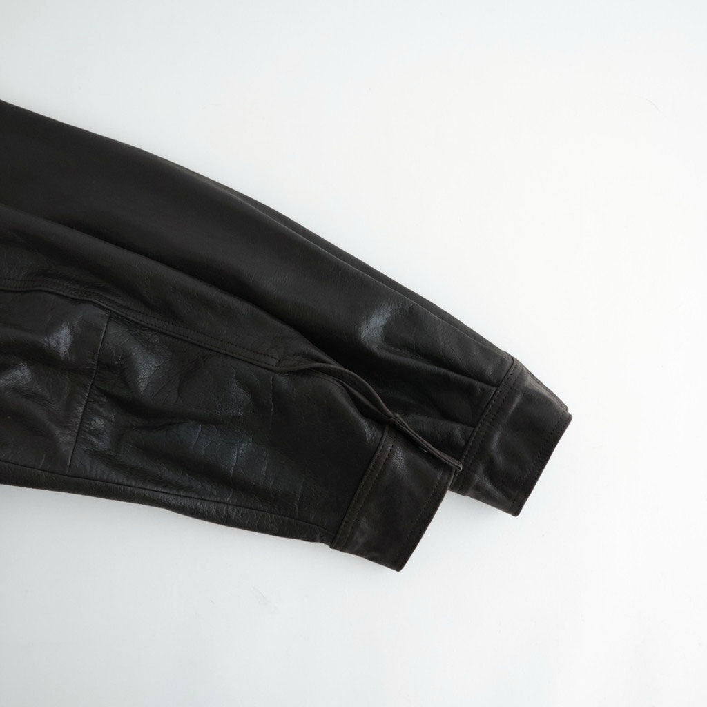 Leather Flight Jacket #Dark Brown [YK26FW01304B]