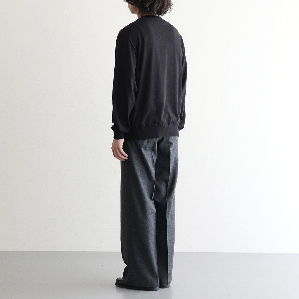SUPER LIGHT WOOL TWO-TUCK SLACKS #TOP CHARCOAL [A26AP05OS]