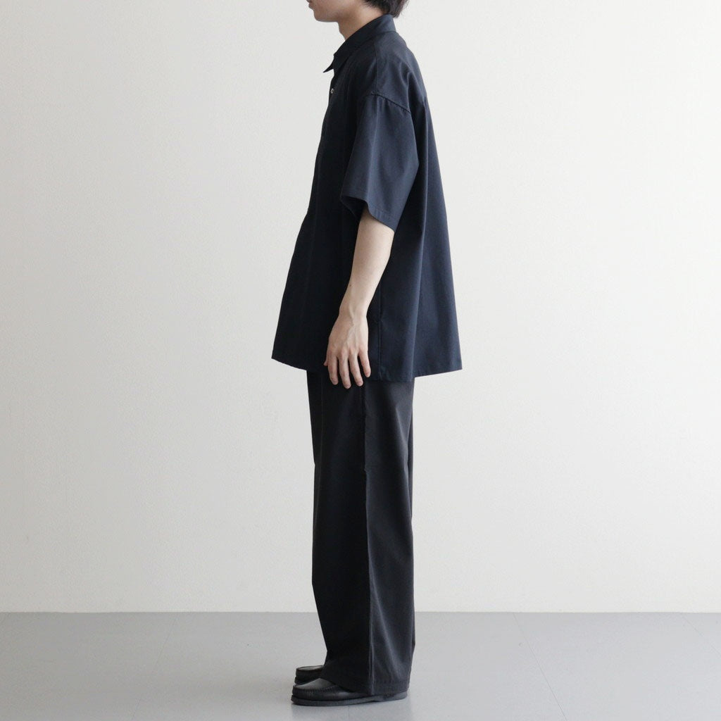 Solotex Twill S/S Oversized Box Shirt #NAVY [GM261-50159B]