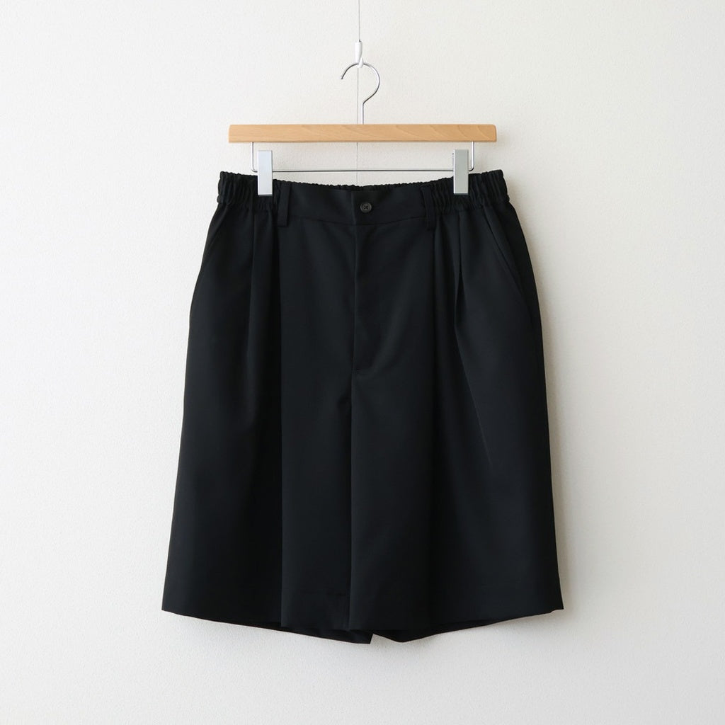 WIDE EASY SHORT TROUSERS #BLACK [ST.1435]