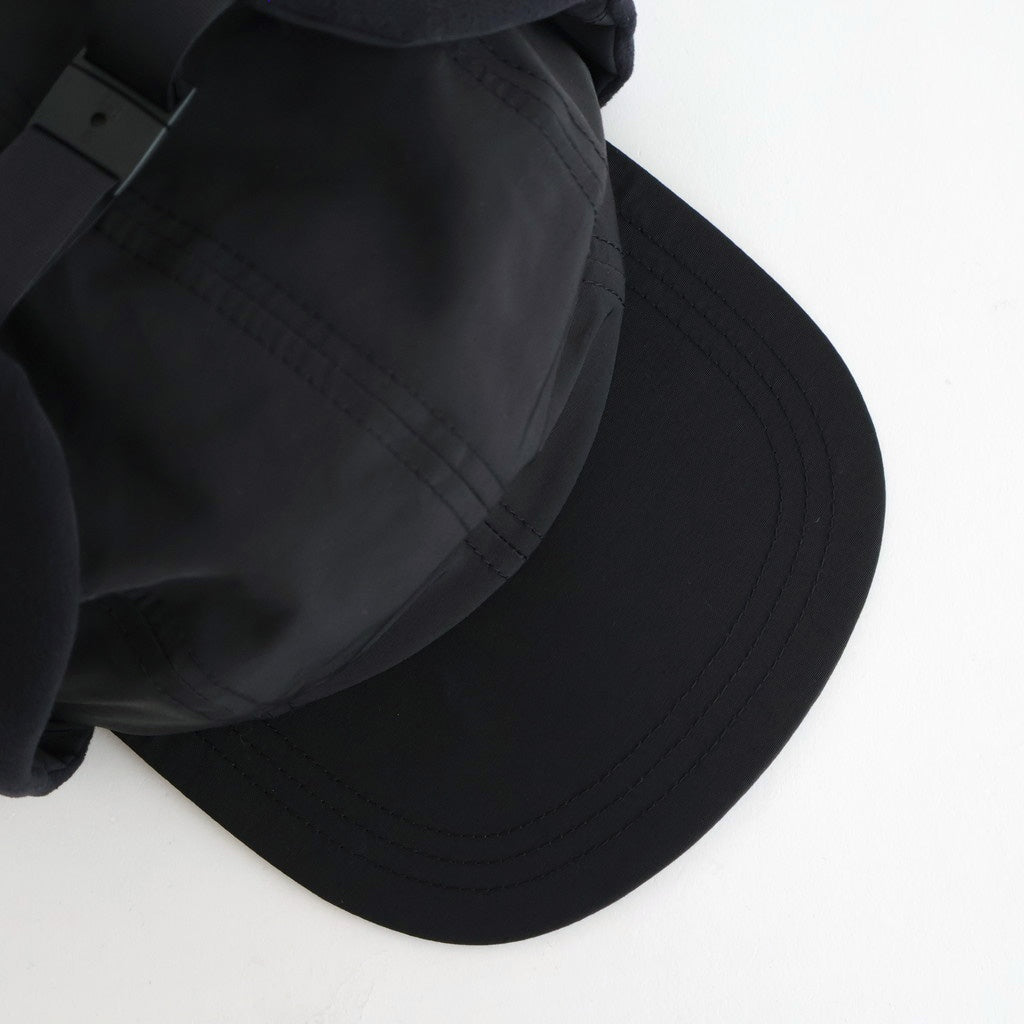 綿ナイロングログラン×エステルフリースキャップ #BLACK [HP-K602-051]