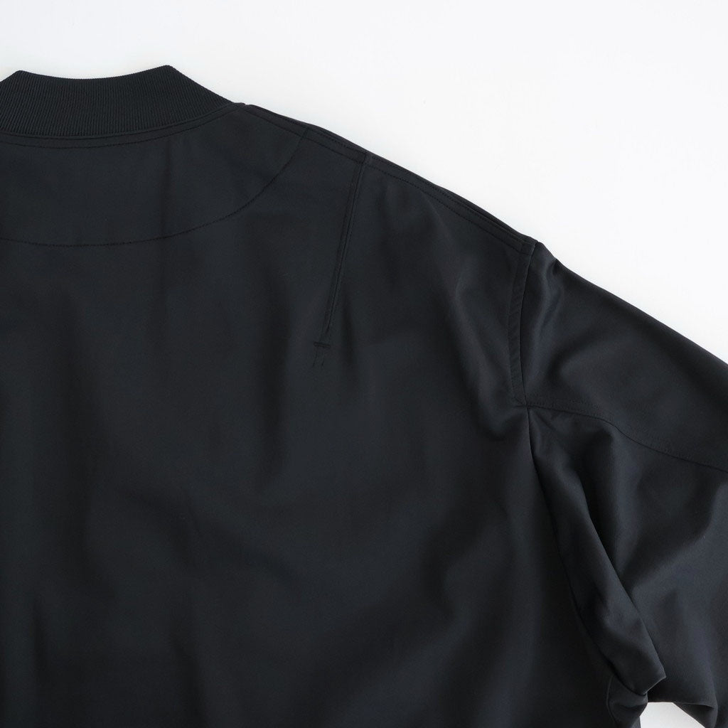 綿ナイロン裏毛 カーディガン #BLACK [HQ-T007-051]