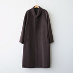 SUPER FINE WOOL MOSSER SHAWL COLLAR COAT #TOP BROWN [A26AC02WM]