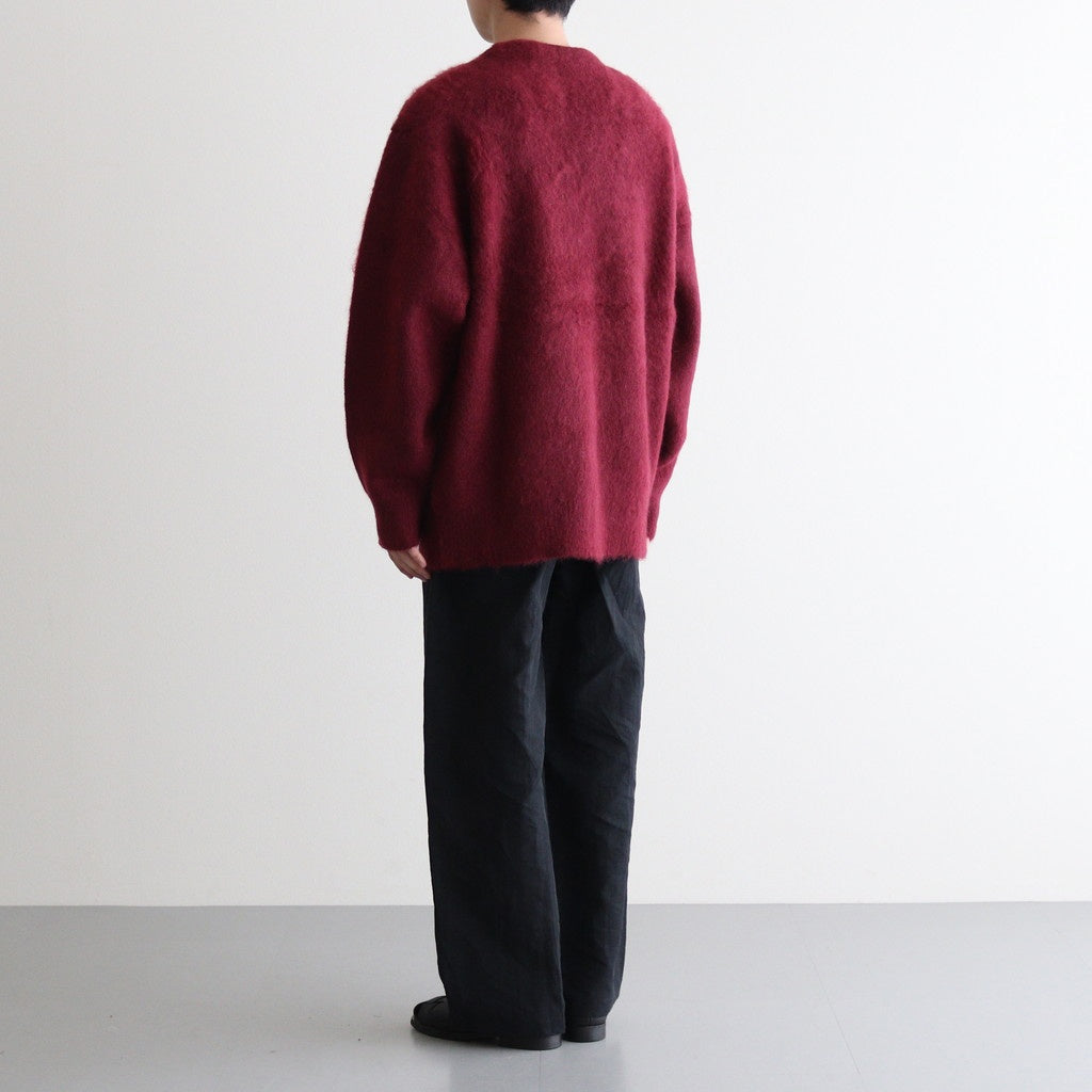 MOHAIR CARDIGAN #BURGUNDY [H2302-K012]