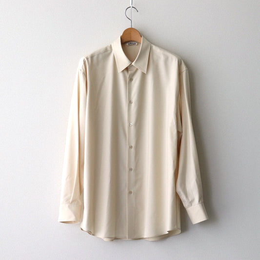 SUPER FINE TROPICAL WOOL SHIRT #IVORY BEIGE [A24AS02WT]