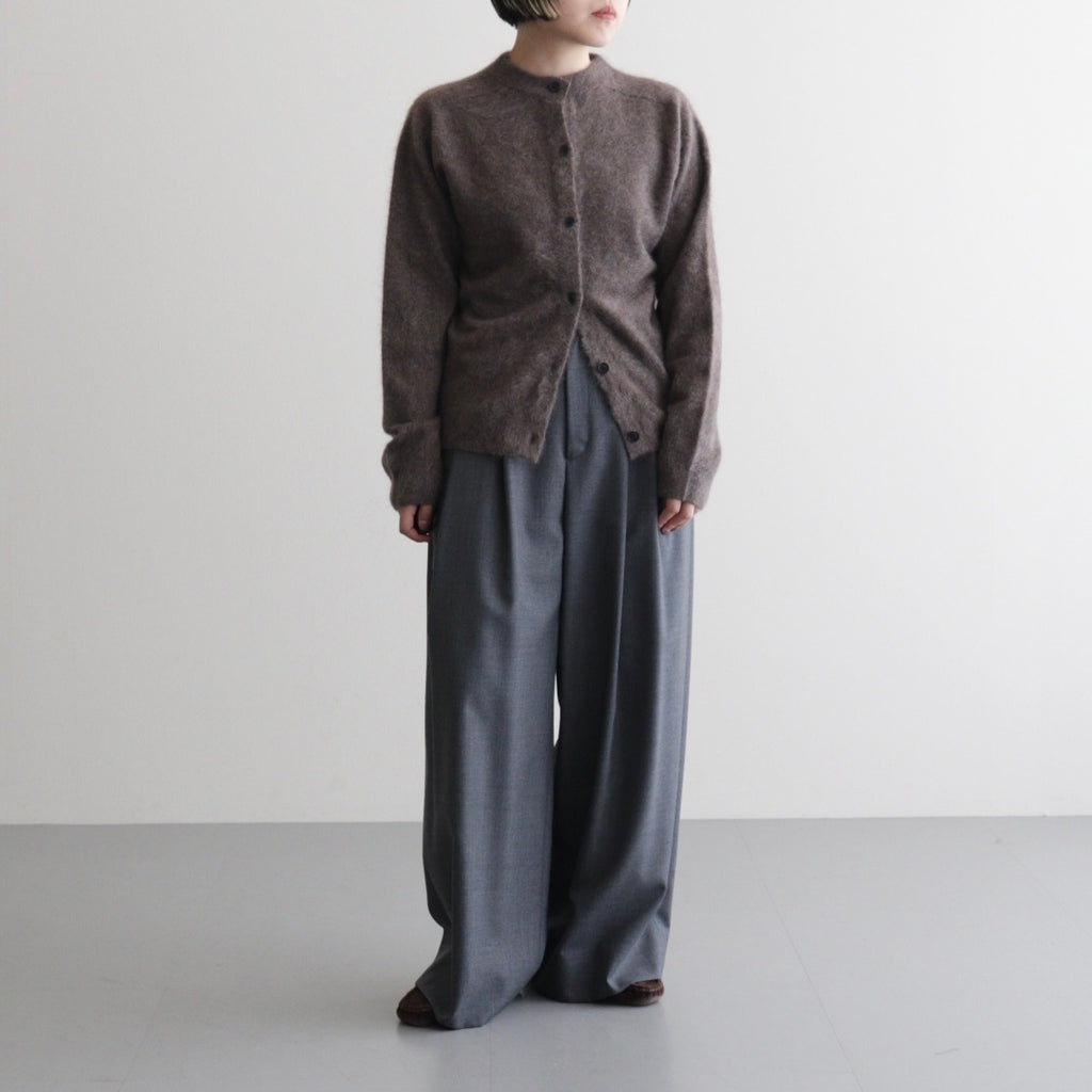 ROYAL CASHMERE FUR CREWNECK CARDIGAN #BROWN(035) [KRAGGW0903]