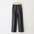WOOL KID MOHAIR HOP SACK ONE-TUCK SLACKS #TOP CHARCOAL [A25SS05MH]