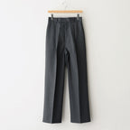 WOOL KID MOHAIR HOP SACK ONE-TUCK SLACKS #TOP CHARCOAL [A25SS05MH]