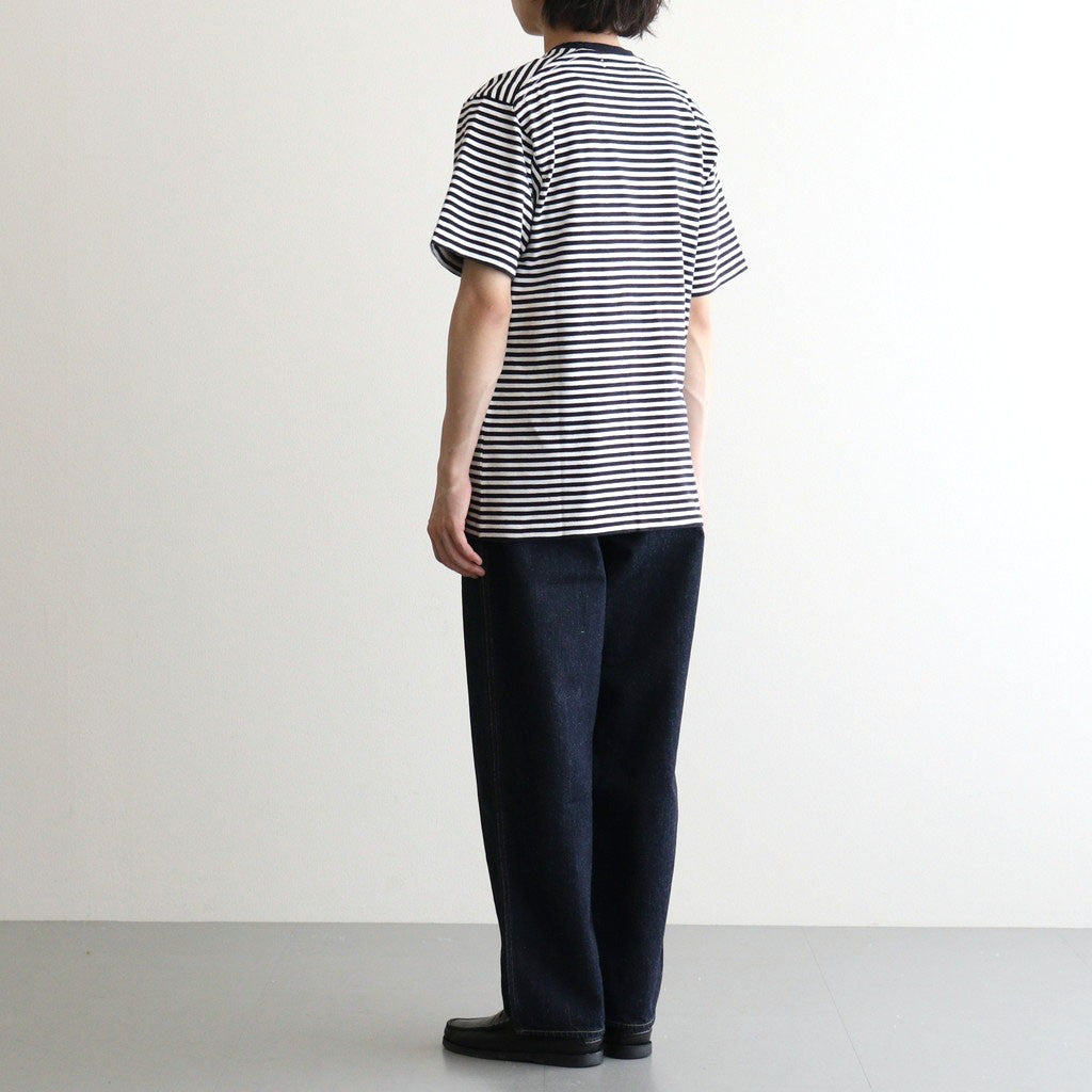 ムラ糸Tシャツ Slub Yarn T-Shirt #WHITE/NAVY [31061007]