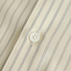 SUPER FINE WOOL STRIPE SHIRT #IVORY STRIPE [A25SS01WW]