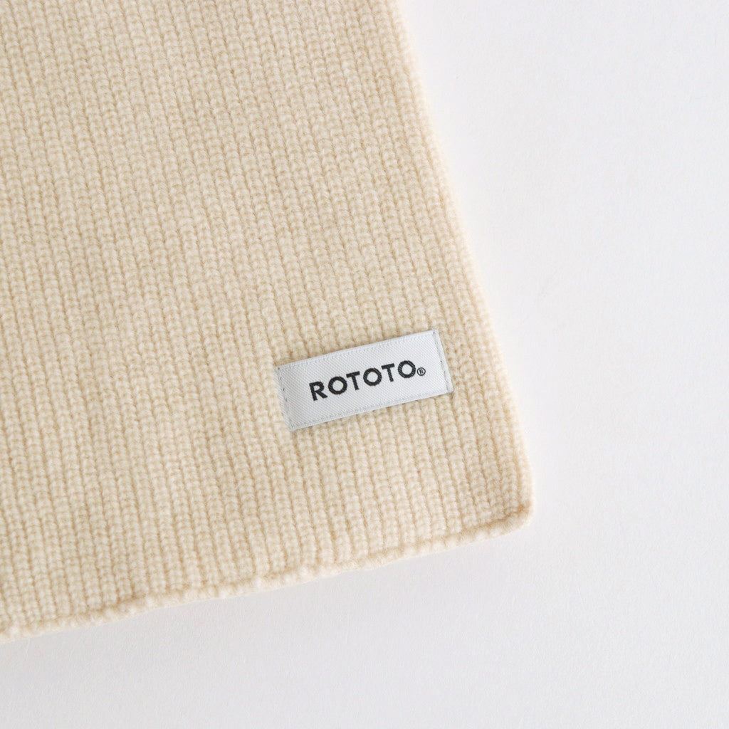 MERINO LAMBS WOOL SOCKSTOLE #OFF WHITE [R5128-AW25]