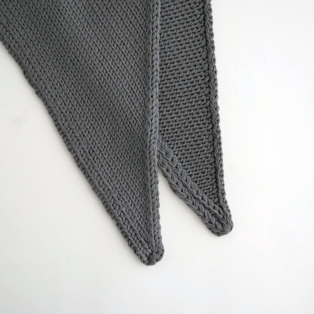 Soft Wool Triangle Stole #STONE GRAY [GU263-90601]