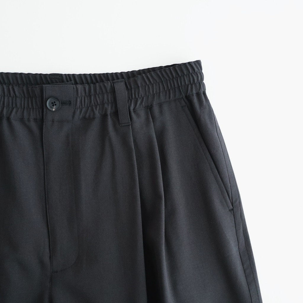 Wool Washer Tropical 2Pleated Easy Shorts #CARBON [YK26SS01174P]